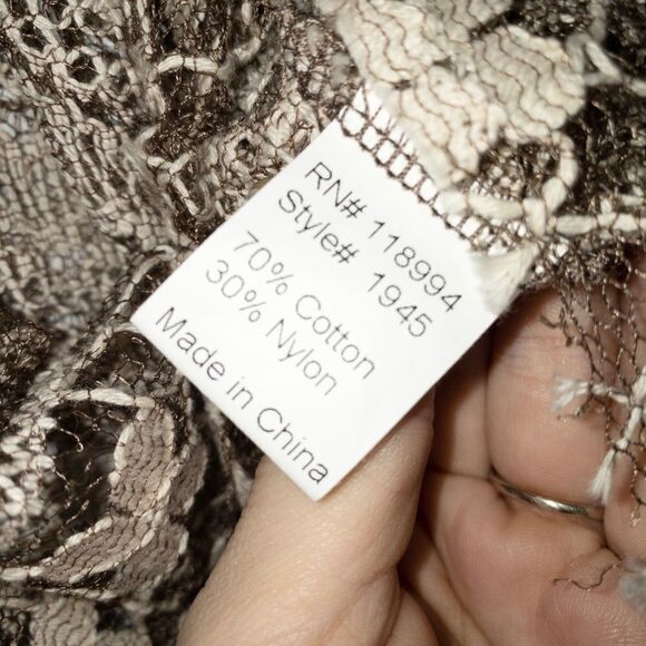 Piko 1988 Sheer Lace Mesh Raw Hemline Tank Top Size Medium - Picture 5 of 7